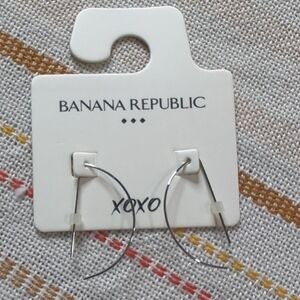 New Banana Republic Sleek Silver Tone Earrings